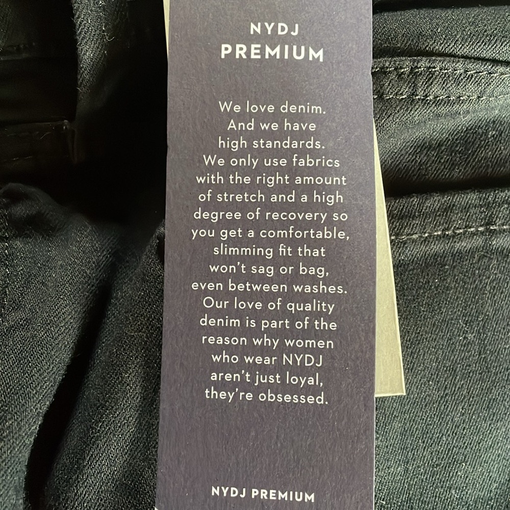 NYDJ Marilyn Crop Cuffed Denim Capri Jeans. Plus Size 18W. True Black. NWT - Picture 14 of 15